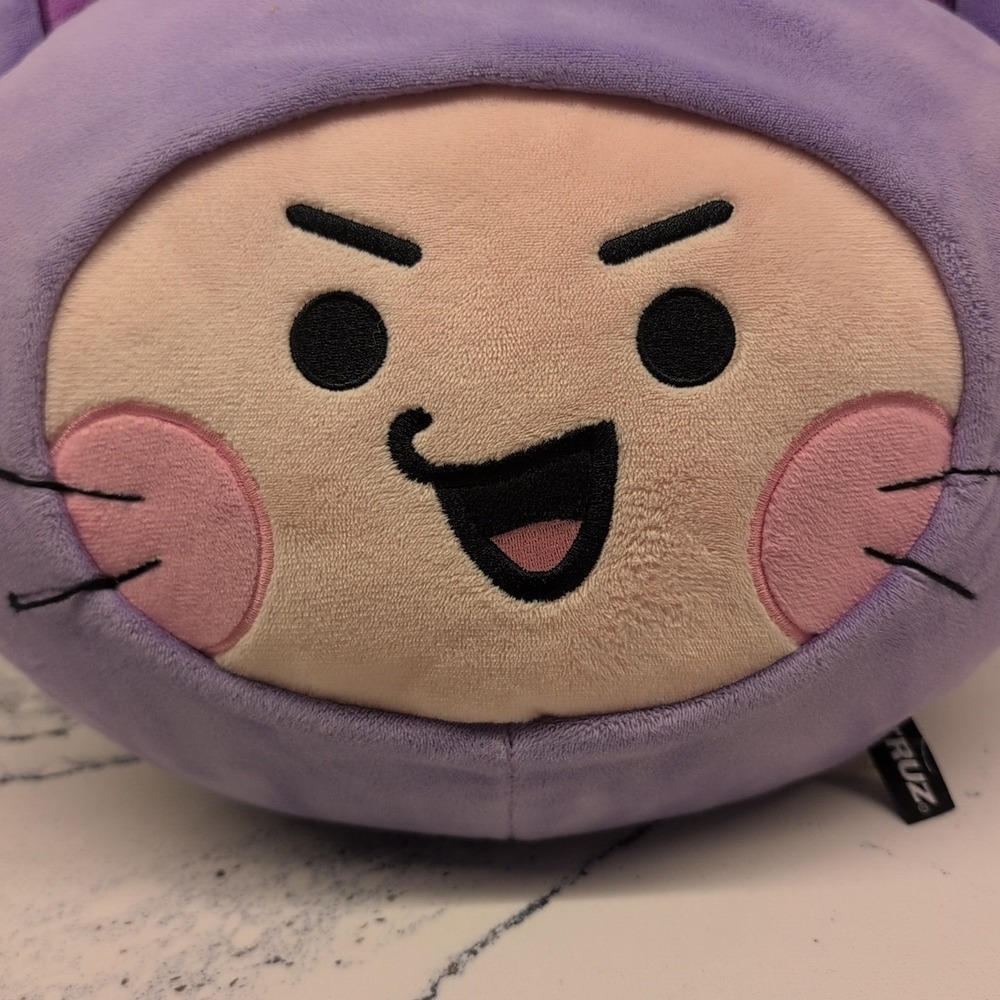 Treasure TRUZ Plush Chilli‎ Official Face Cushion Pillow 12" Purple Pink Blue - Picture 2 of 5